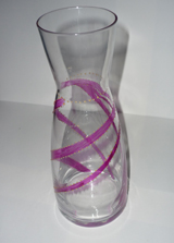 Vase "ruban rose"